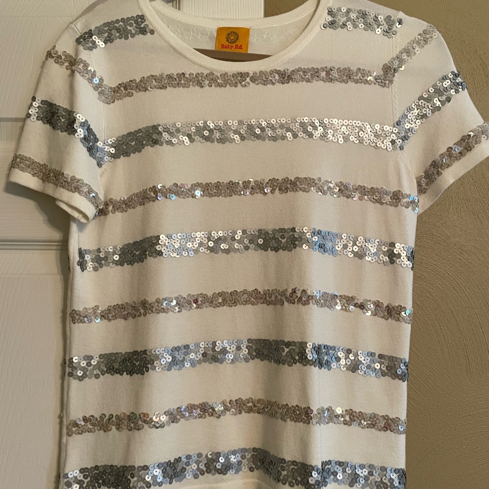 Striped Sequin T-Shirt